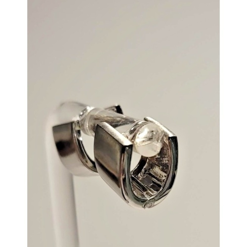 Sterling Silver 925‎ Huggie Hoop Small Earrings Modern Minimalist Classic